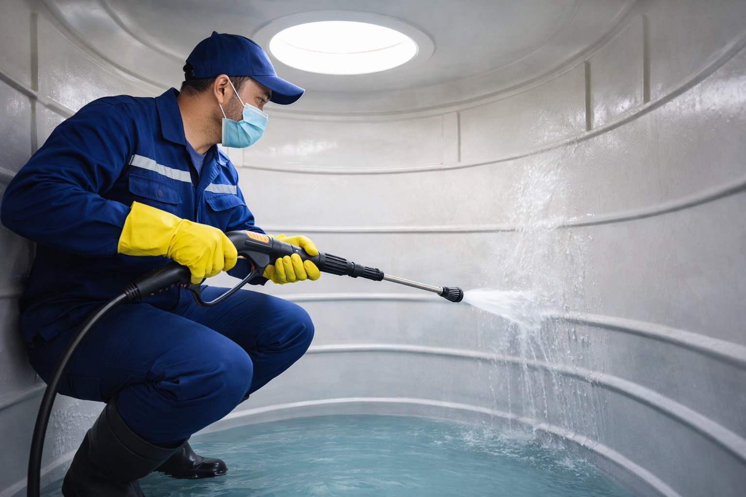 تنظيف خزانات المياه